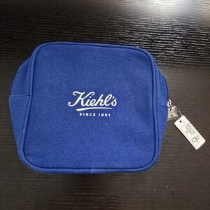 Kiehl's Blue Toiletry Or Makeup Bag